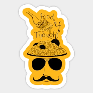 Food for Thought Head full of Spaghetti Sticker